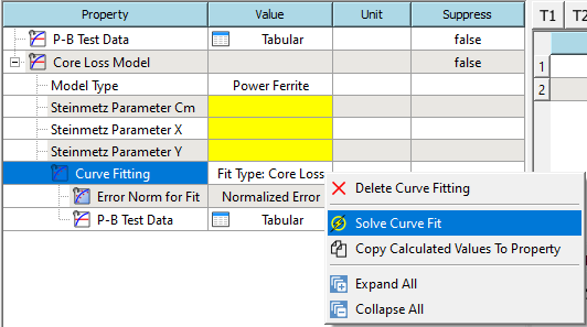 finite_element_analysis_mateditor_core_loss_fit_context_menu